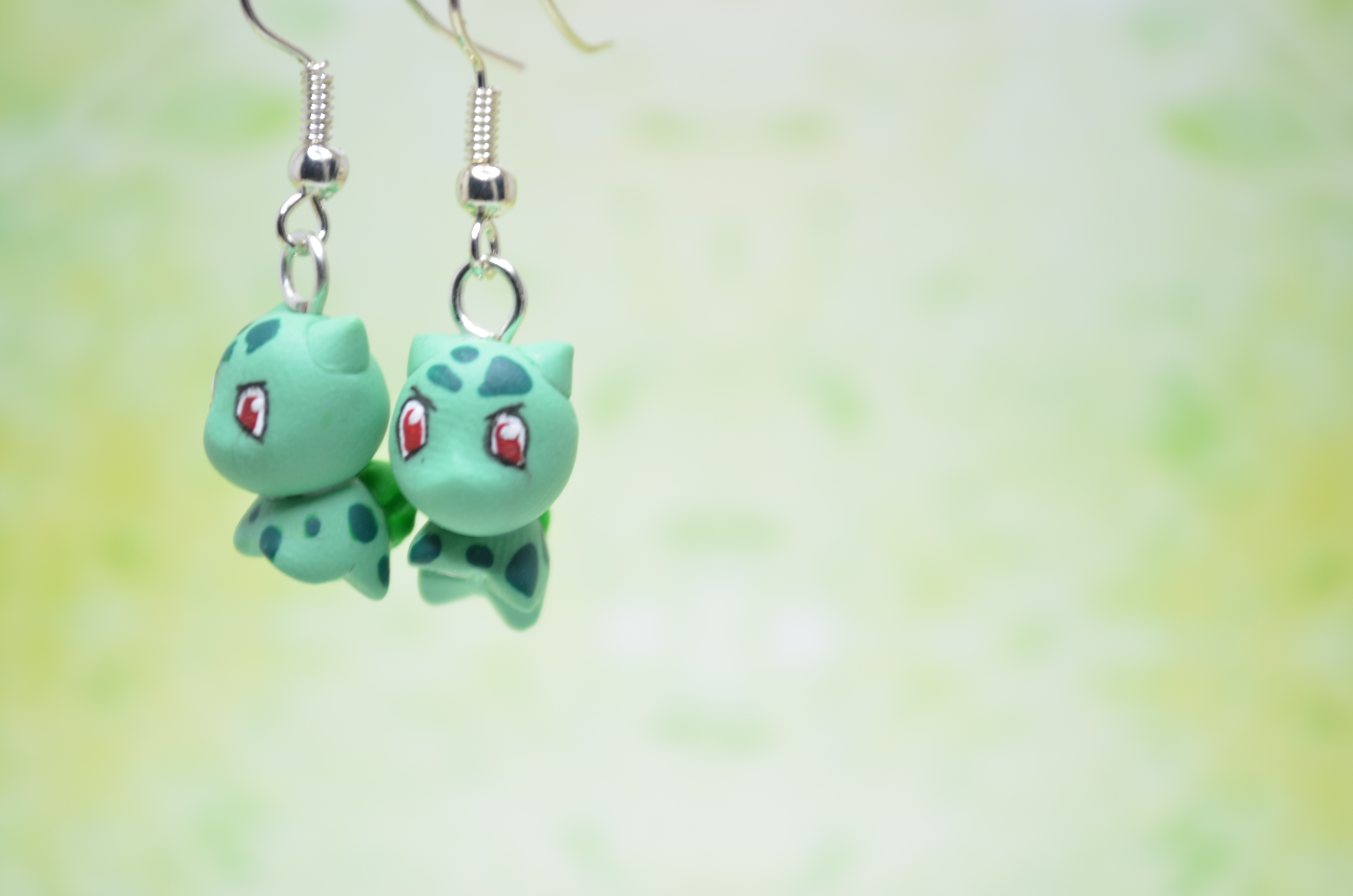 Gen I Plant Starter, Pkmn #001, Earrings