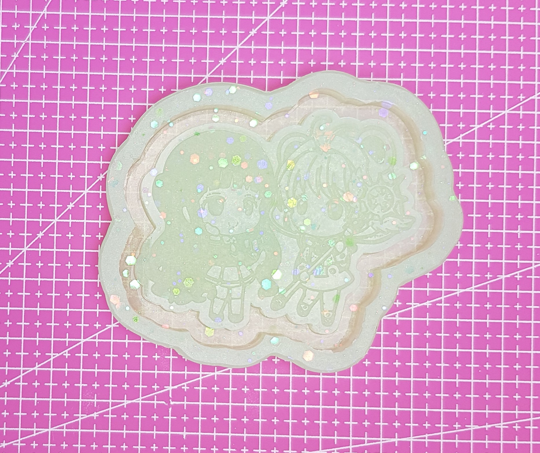 Sakura and Friends Coaster, Design C, Solid