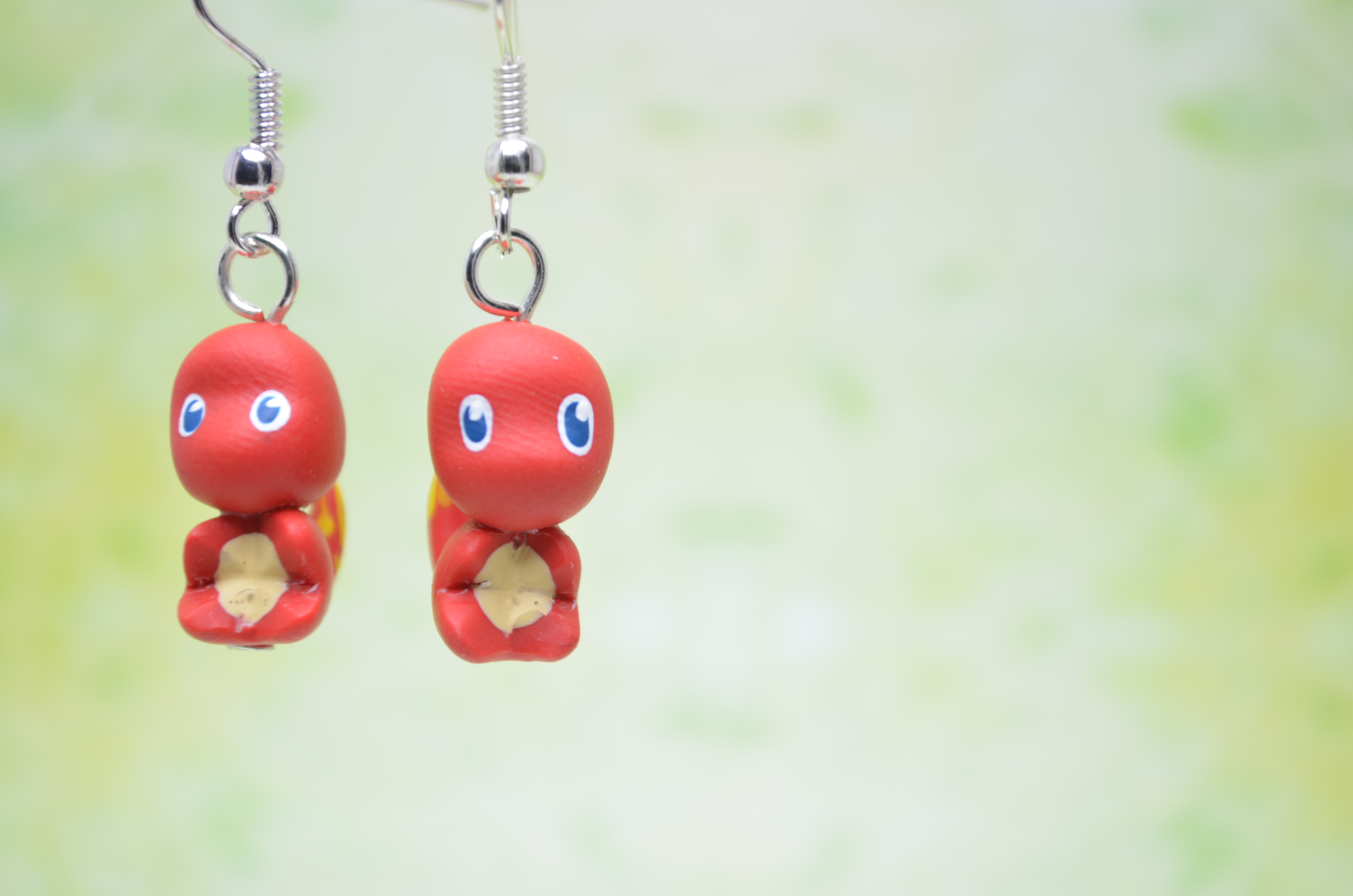 Gen I Fire Starter, Pkmn #004, Earrings