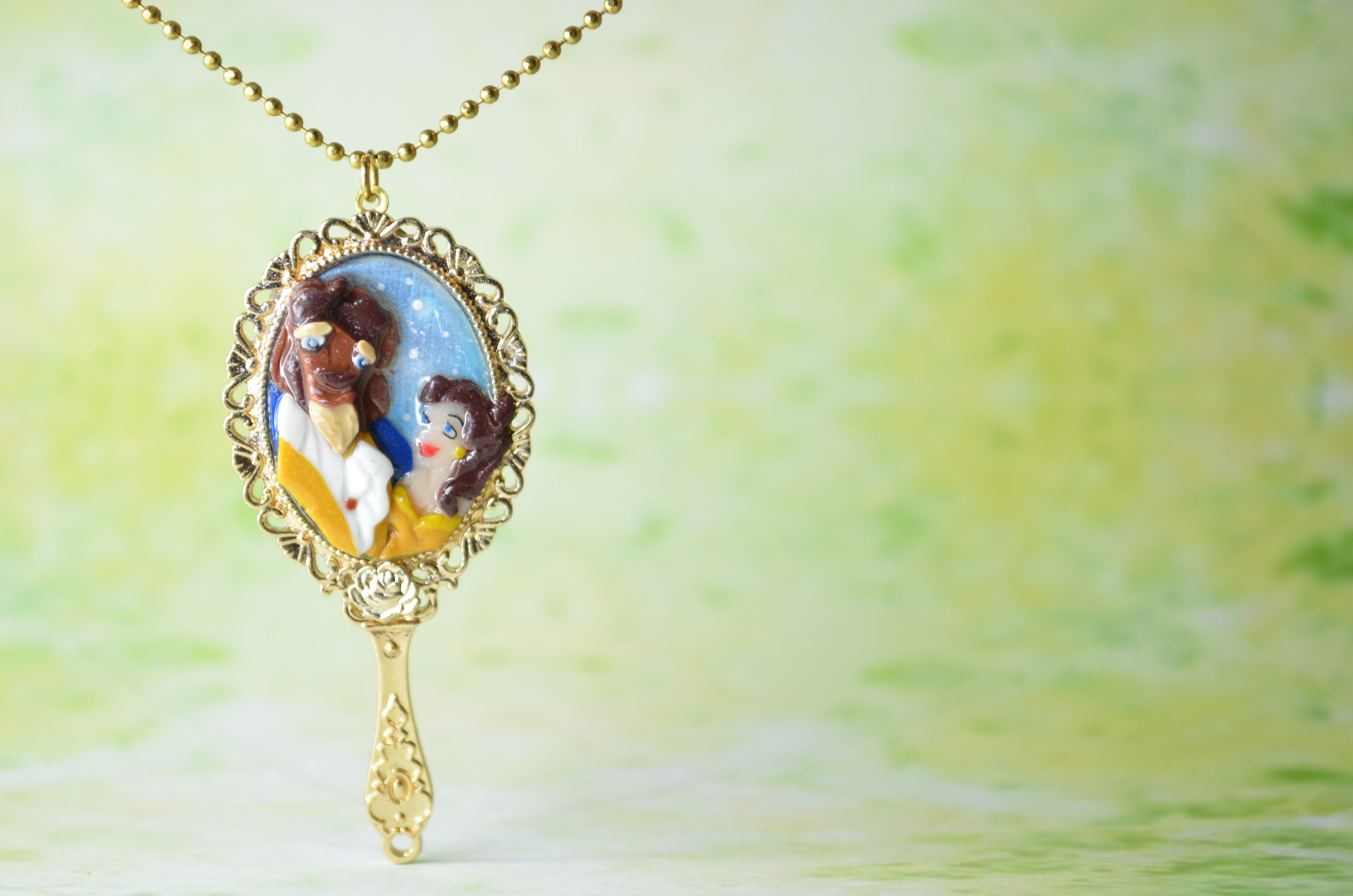 Beauty and the Beast Magic Mirror Necklace